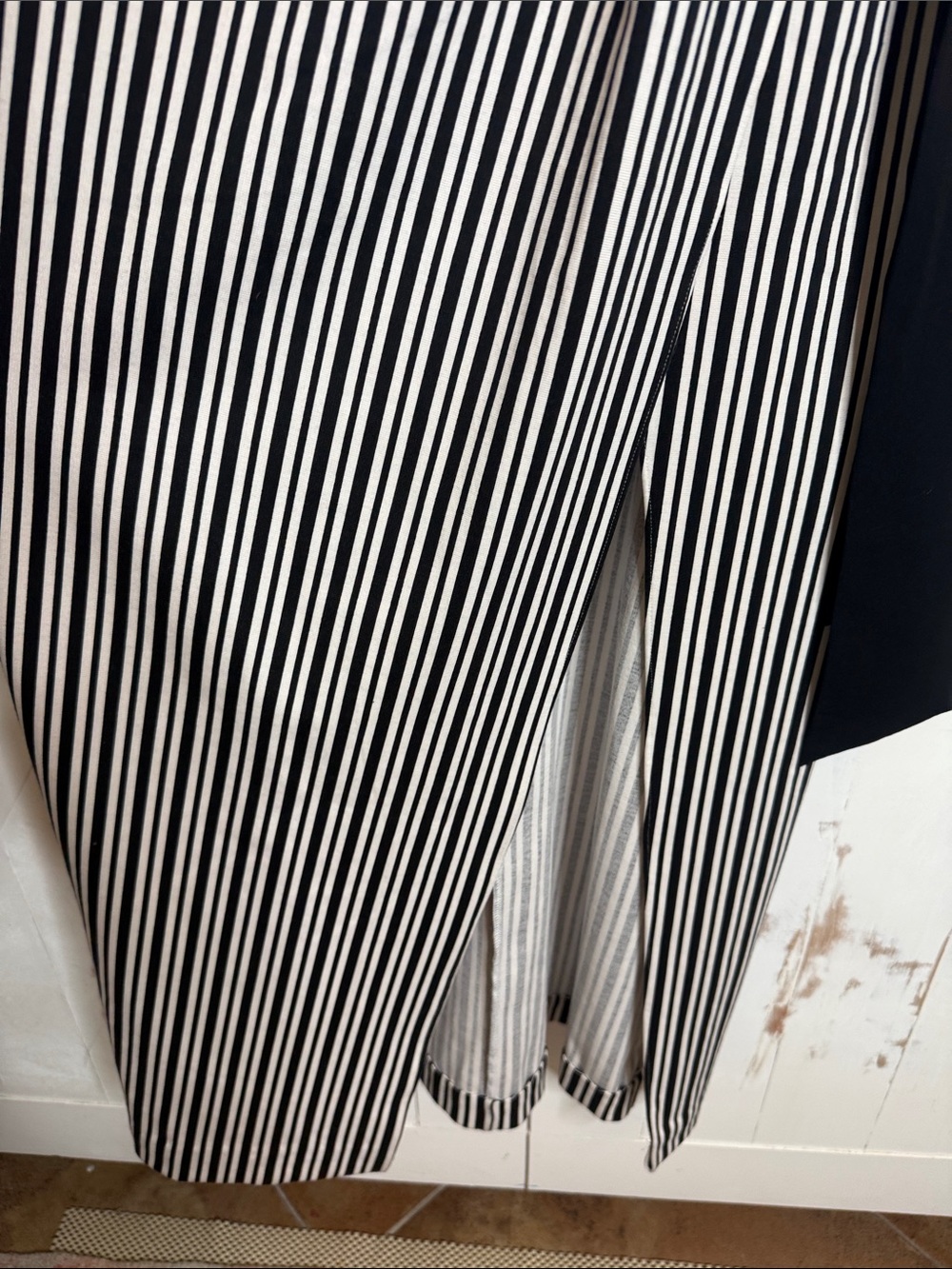 Halston Heritage Black and White Strapless Striped Maxi Dress - Picture 8 of 15